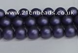 CSB1650 15.5 inches 4mm round matte shell pearl beads wholesale