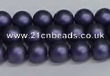 CSB1651 15.5 inches 6mm round matte shell pearl beads wholesale