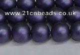 CSB1653 15.5 inches 10mm round matte shell pearl beads wholesale