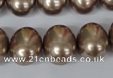 CSB166 15.5 inches 15*18mm – 16*19mm oval shell pearl beads