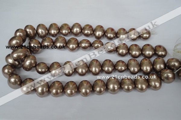 CSB166 15.5 inches 15*18mm – 16*19mm oval shell pearl beads