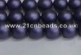 CSB1661 15.5 inches 6mm round matte shell pearl beads wholesale