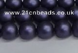 CSB1662 15.5 inches 8mm round matte shell pearl beads wholesale