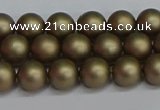 CSB1671 15.5 inches 6mm round matte shell pearl beads wholesale