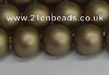 CSB1674 15.5 inches 12mm round matte shell pearl beads wholesale