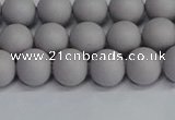 CSB1680 15.5 inches 4mm round matte shell pearl beads wholesale