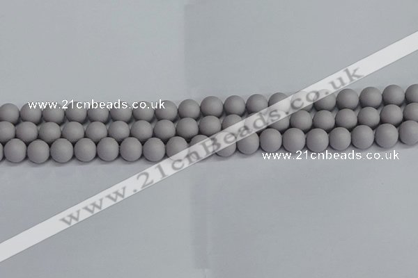 CSB1680 15.5 inches 4mm round matte shell pearl beads wholesale