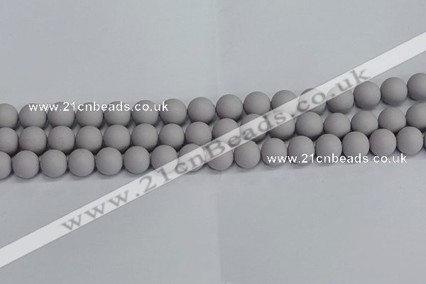 CSB1682 15.5 inches 8mm round matte shell pearl beads wholesale