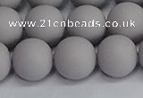 CSB1684 15.5 inches 12mm round matte shell pearl beads wholesale