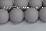 CSB1685 15.5 inches 14mm round matte shell pearl beads wholesale