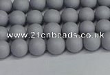 CSB1690 15.5 inches 4mm round matte shell pearl beads wholesale