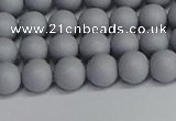 CSB1691 15.5 inches 6mm round matte shell pearl beads wholesale