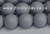 CSB1694 15.5 inches 12mm round matte shell pearl beads wholesale