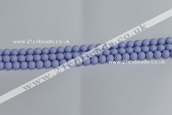 CSB1700 15.5 inches 4mm round matte shell pearl beads wholesale