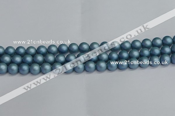 CSB1713 15.5 inches 10mm round matte shell pearl beads wholesale