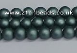 CSB1720 15.5 inches 4mm round matte shell pearl beads wholesale