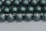 CSB1721 15.5 inches 6mm round matte shell pearl beads wholesale