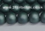 CSB1724 15.5 inches 12mm round matte shell pearl beads wholesale