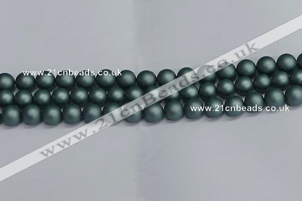 CSB1724 15.5 inches 12mm round matte shell pearl beads wholesale