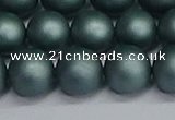 CSB1725 15.5 inches 14mm round matte shell pearl beads wholesale