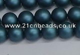 CSB1731 15.5 inches 6mm round matte shell pearl beads wholesale