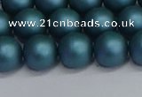 CSB1733 15.5 inches 10mm round matte shell pearl beads wholesale