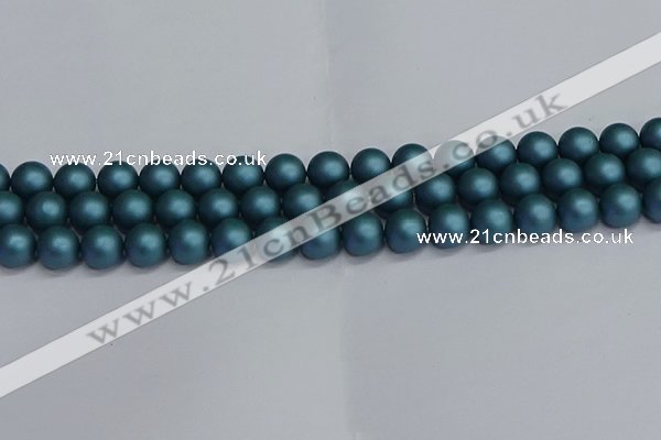 CSB1733 15.5 inches 10mm round matte shell pearl beads wholesale