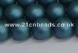 CSB1734 15.5 inches 12mm round matte shell pearl beads wholesale