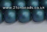 CSB1735 15.5 inches 14mm round matte shell pearl beads wholesale