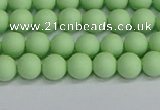 CSB1740 15.5 inches 4mm round matte shell pearl beads wholesale