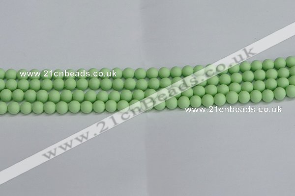 CSB1740 15.5 inches 4mm round matte shell pearl beads wholesale