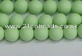 CSB1741 15.5 inches 6mm round matte shell pearl beads wholesale