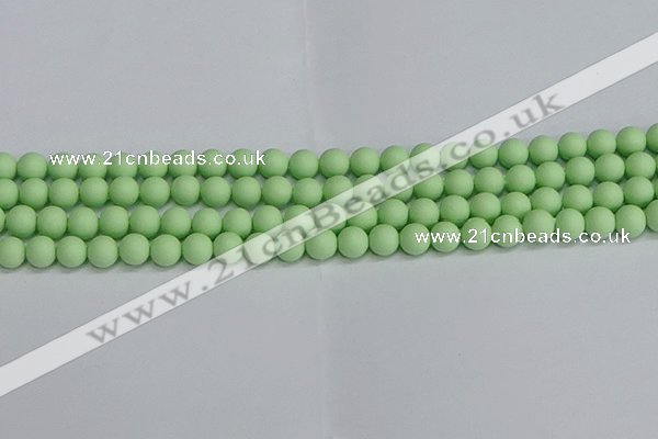 CSB1741 15.5 inches 6mm round matte shell pearl beads wholesale