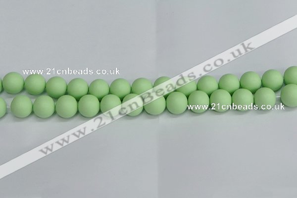 CSB1744 15.5 inches 12mm round matte shell pearl beads wholesale