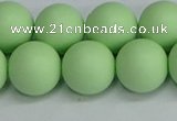 CSB1745 15.5 inches 14mm round matte shell pearl beads wholesale