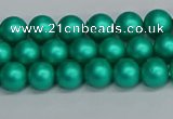 CSB1750 15.5 inches 4mm round matte shell pearl beads wholesale