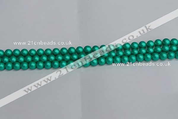 CSB1750 15.5 inches 4mm round matte shell pearl beads wholesale