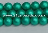 CSB1751 15.5 inches 6mm round matte shell pearl beads wholesale