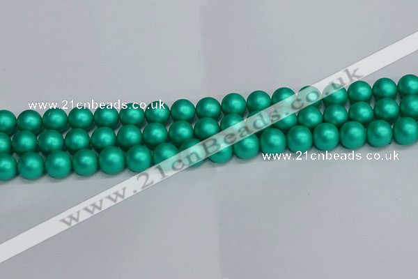 CSB1753 15.5 inches 10mm round matte shell pearl beads wholesale