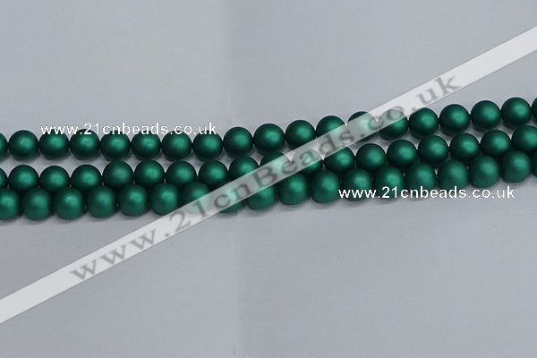 CSB1763 15.5 inches 10mm round matte shell pearl beads wholesale