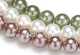 CSB19 16 inches 12mm round shell pearl beads Wholesale