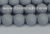 CSB1933 15.5 inches 10mm faceted round matte shell pearl beads
