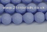 CSB1961 15.5 inches 6mm faceted round matte shell pearl beads