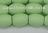 CSB2103 15.5 inches 10*14mm rice matte shell pearl beads