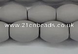 CSB2105 15.5 inches 10*14mm rice matte shell pearl beads