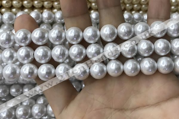 CSB2110 15.5 inches 8mm ball shell pearl beads wholesale