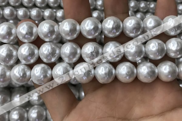 CSB2113 15.5 inches 14mm ball shell pearl beads wholesale