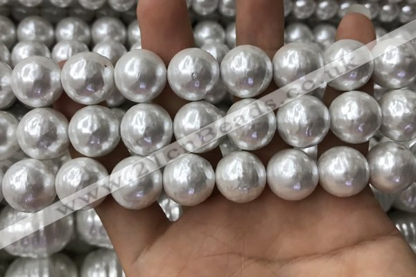 CSB2114 15.5 inches 16mm ball shell pearl beads wholesale