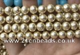 CSB2118 15.5 inches 12mm ball shell pearl beads wholesale