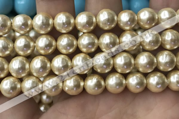 CSB2120 15.5 inches 16mm ball shell pearl beads wholesale